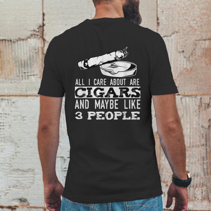 All I Care About Are Cigars And Maybe Like 3 People Cigar Graphic Design Printed Casual Daily Basic Mens Back Print T-shirt Funny Gifts