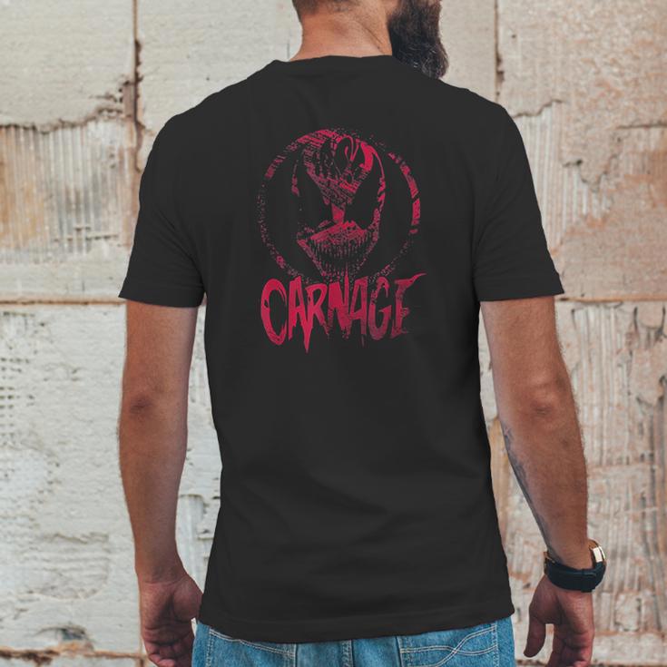 Carnage Single Coated Red Painted Face Logo Graphic Mens Back Print T-shirt Funny Gifts