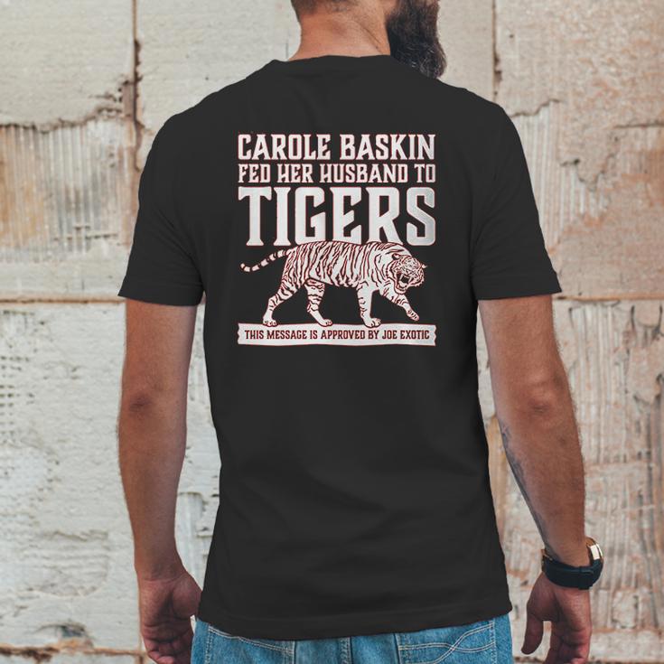 Carole Baskin Fed Her Husband To Tigers Mens Back Print T-shirt Funny Gifts