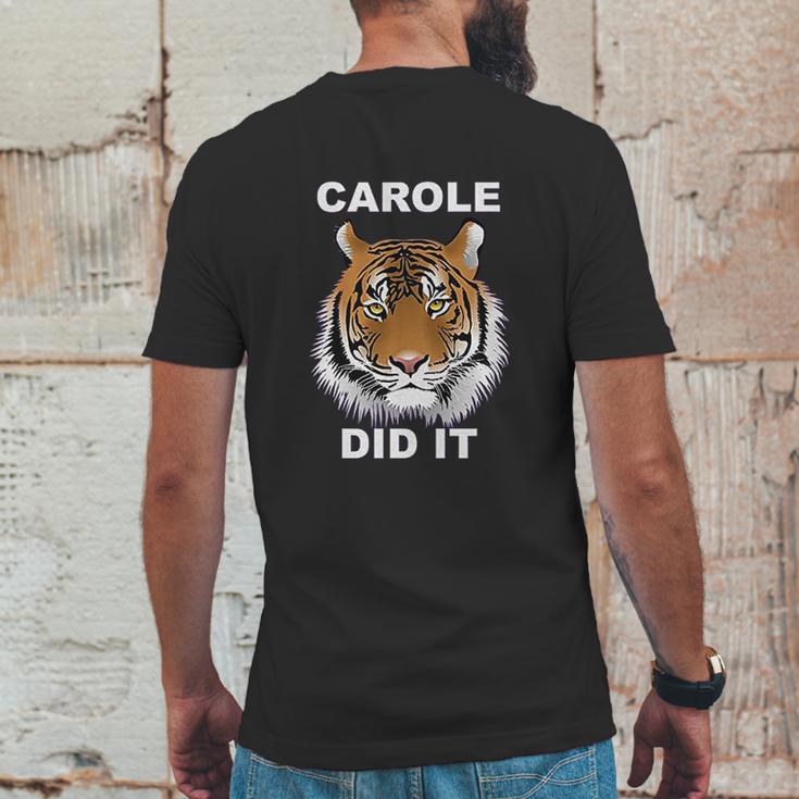 Carole Did It Carole Baskin Carole Baskin Did It Tiger King Carole Mens Back Print T-shirt Funny Gifts