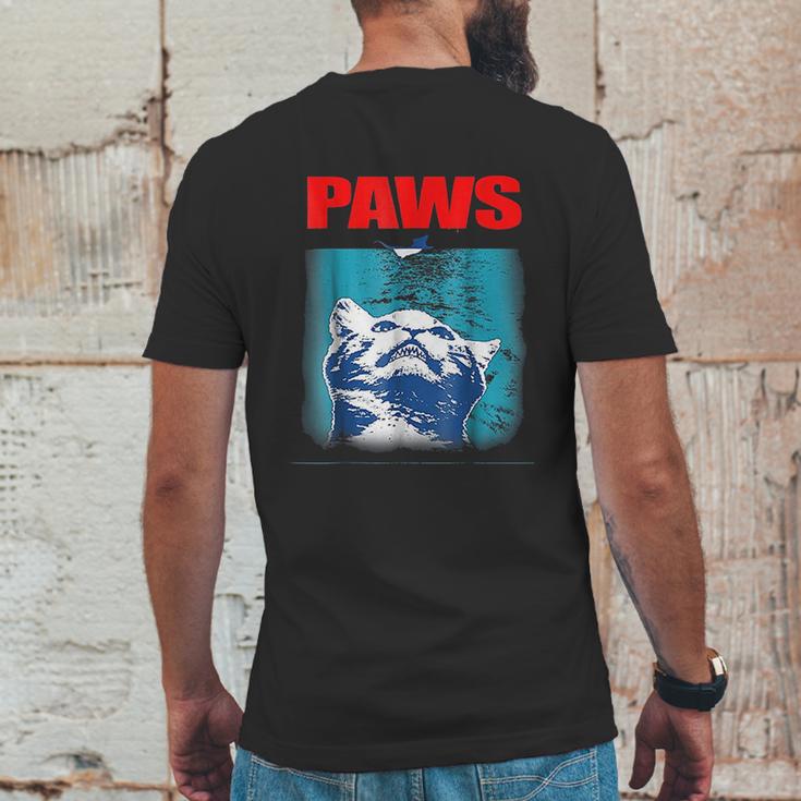 Cat Jaws Mens Back Print T-shirt Funny Gifts