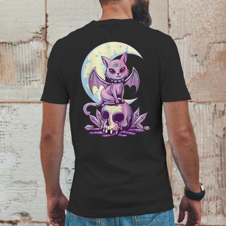 Cat Pastel Goth Moon Kawaii Halloween Skull Purple Witch Mens Back Print T-shirt Funny Gifts