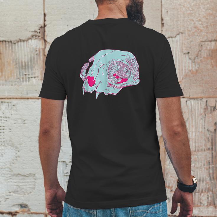 Cat Skull I Pastel Goth Soft Grunge Hipster Creepy Cute Mens Back Print T-shirt Funny Gifts