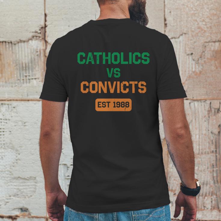 Catholics Vs Convicts 1988 Mens Back Print T-shirt Funny Gifts