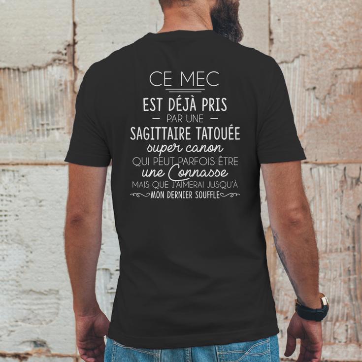 Ce Mec Est Deja Pris Par Une Sagittaire Tatouee Mens Back Print T-shirt Funny Gifts