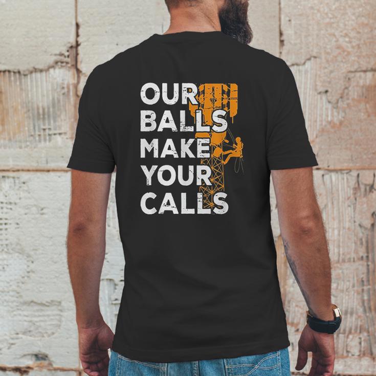 Cell Tower Climber Antena Climber Telecommunication Mens Back Print T-shirt Funny Gifts