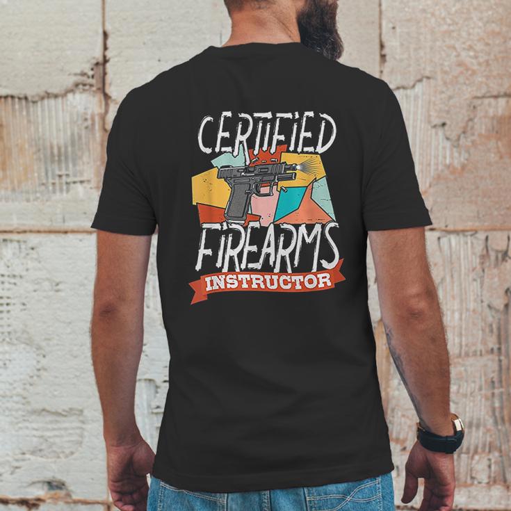 Certified Firearm Instructor Mens Back Print T-shirt Funny Gifts