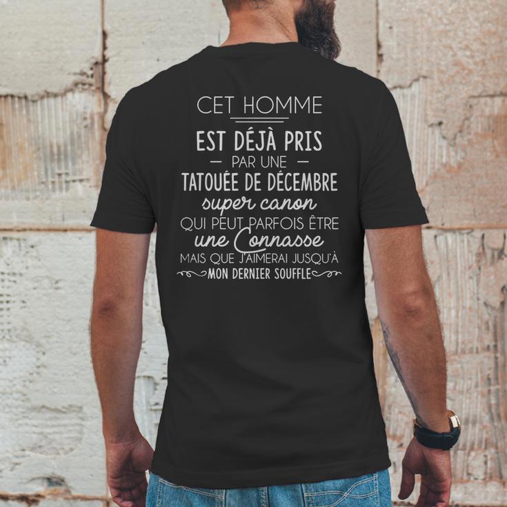 Cet Homme Est Déjà Pris Par Une Tatouée De Décembre Mens Back Print T-shirt Funny Gifts