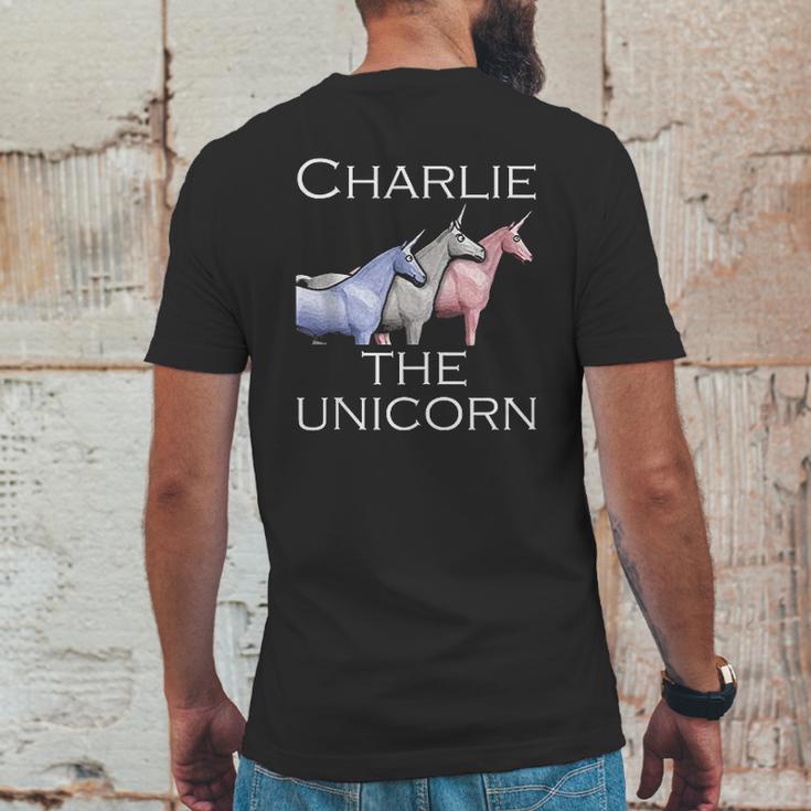 Charlie The Unicorns Mens Back Print T-shirt Funny Gifts