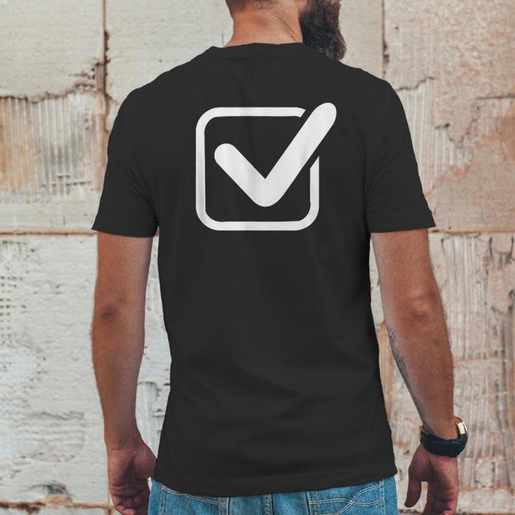 Check Mark Logo Mens Back Print T-shirt Funny Gifts