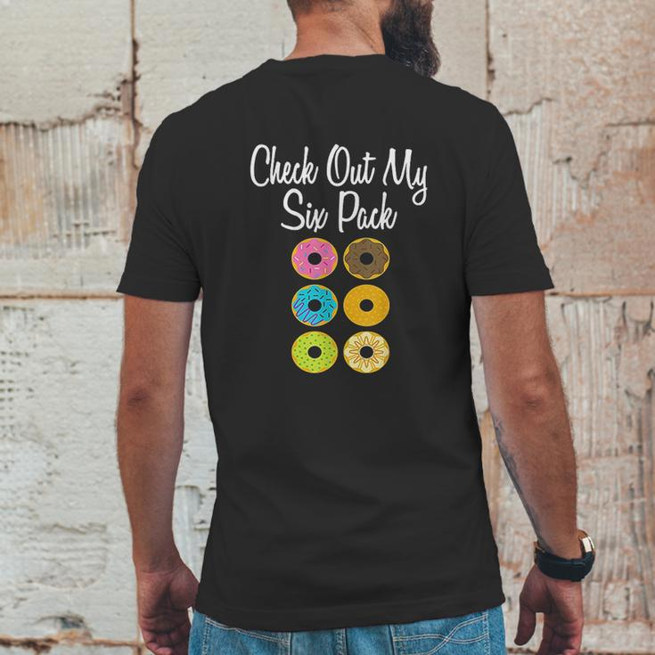 Check Out My Six Pack Funny Donut Ab Fake Muscle Mens Back Print T-shirt Funny Gifts