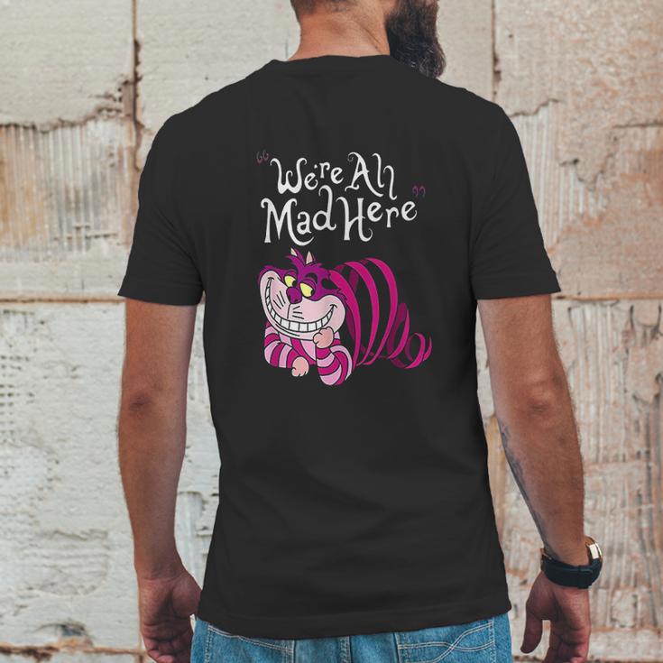 Cheshire Were All Mad Here Mens Back Print T-shirt Funny Gifts