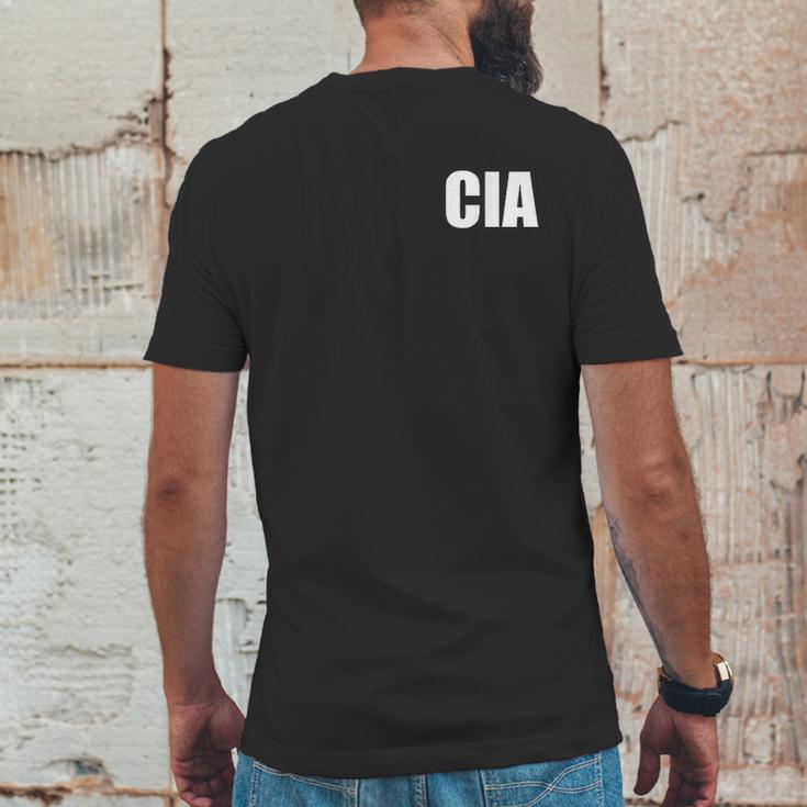 Cia Central Intelligence Agency Mens Back Print T-shirt Funny Gifts