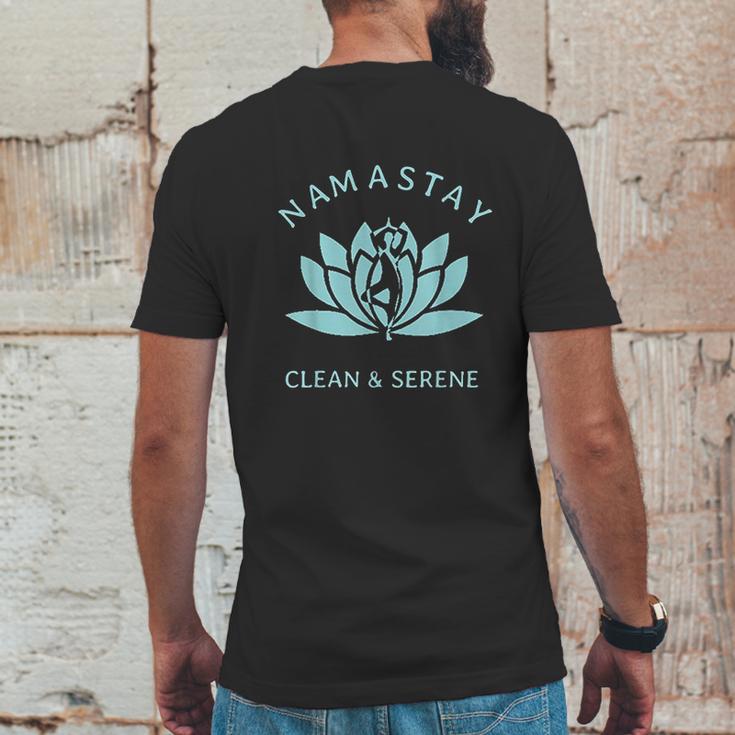 Clean And Serene Yoga Narcotics Anonymous Mens Back Print T-shirt Funny Gifts