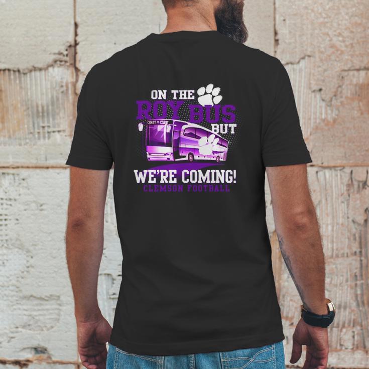 Clemson Roy Bus We Are Coming Mens Back Print T-shirt Funny Gifts