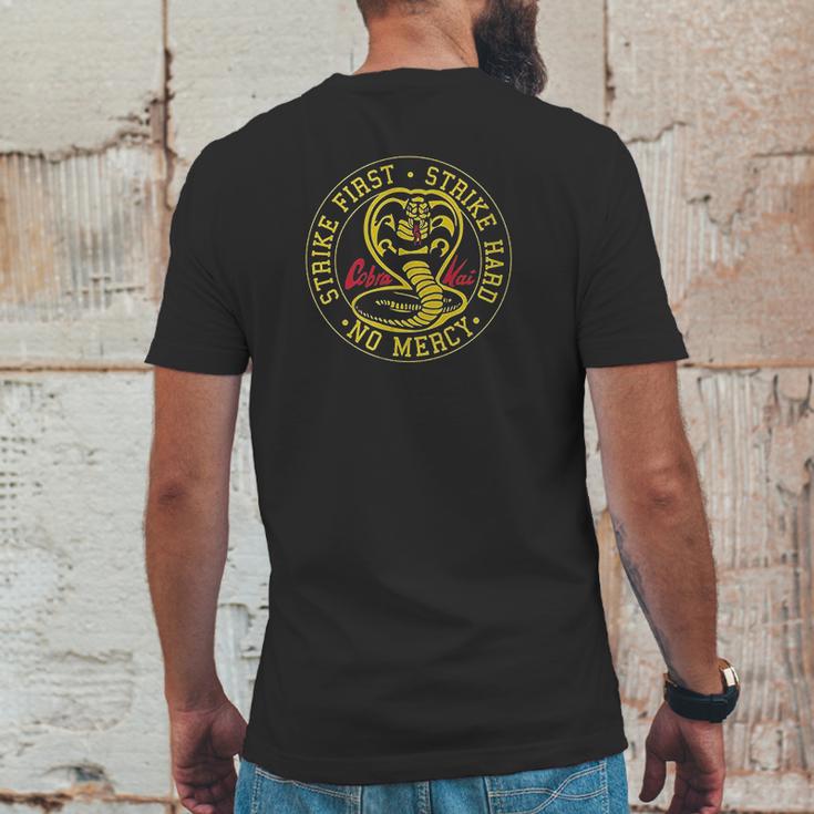 Cobra Kai Snake Strike First Hard Mens Back Print T-shirt Funny Gifts