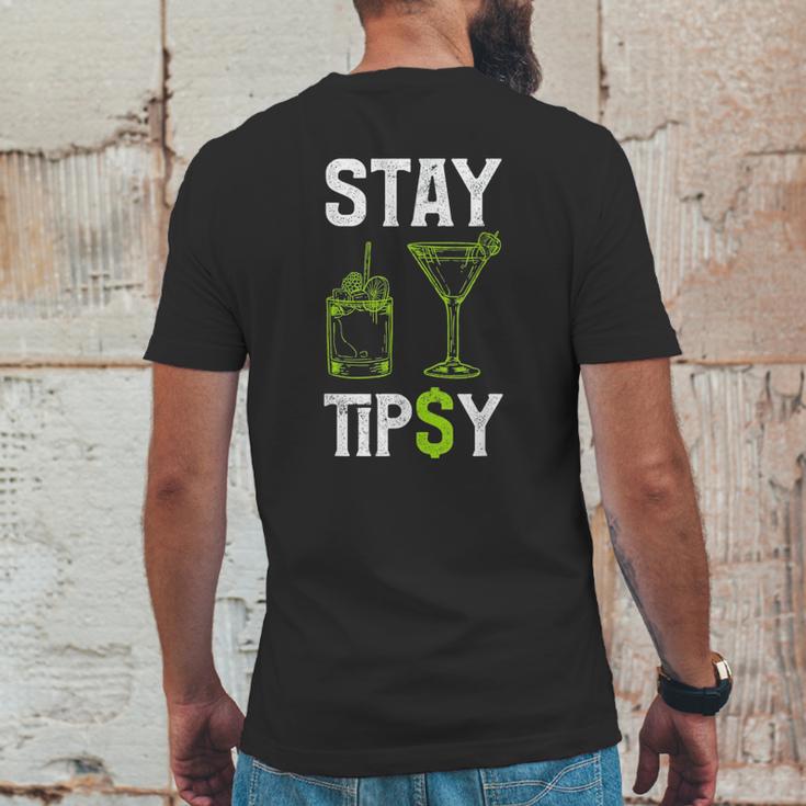 Cocktail Mixologist Barman Stay Tipsy Graphic Mens Back Print T-shirt Funny Gifts