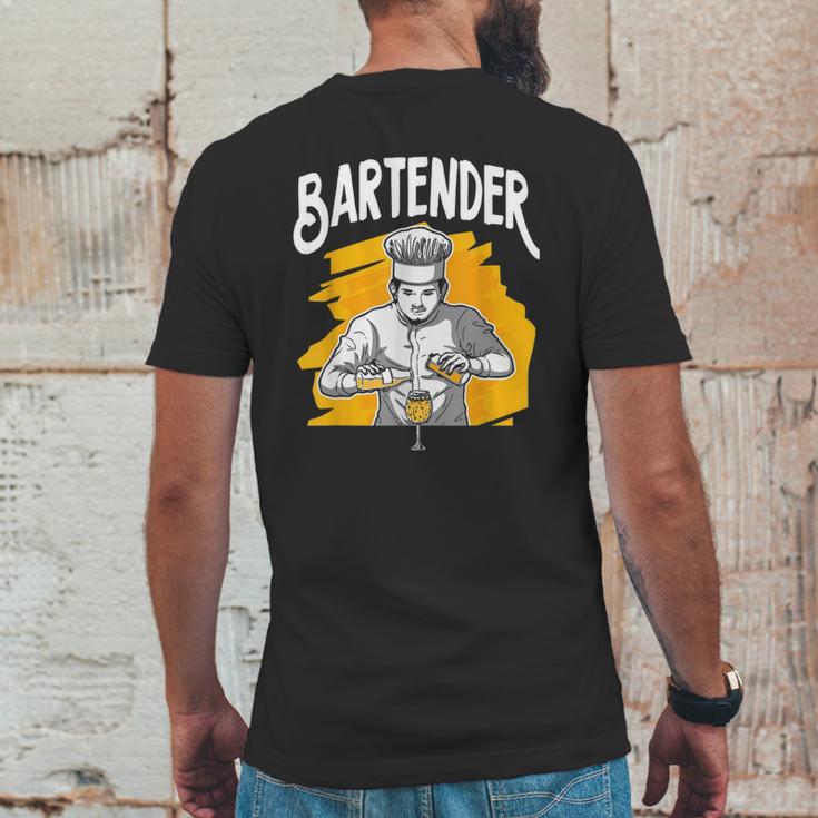 Cocktail Mixologist Bartender Mens Back Print T-shirt Funny Gifts