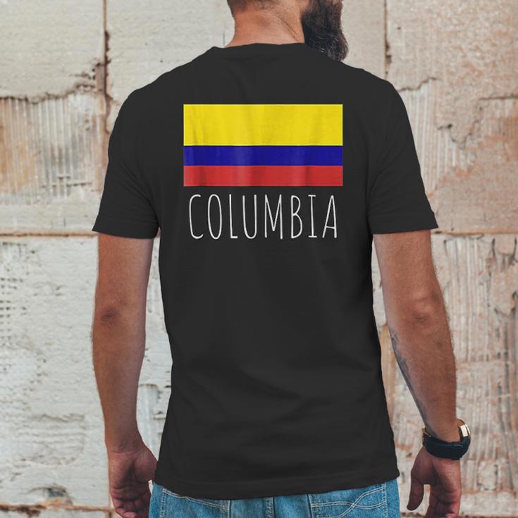 Columbia Flag Proud Mens Back Print T-shirt Funny Gifts