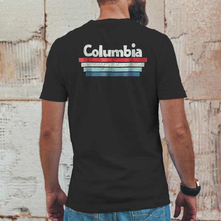 Columbia Retro Design Mens Back Print T-shirt Funny Gifts