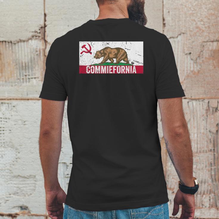 Commiefornia Funny Anti Marxist Communist California Flag Mens Back Print T-shirt Funny Gifts