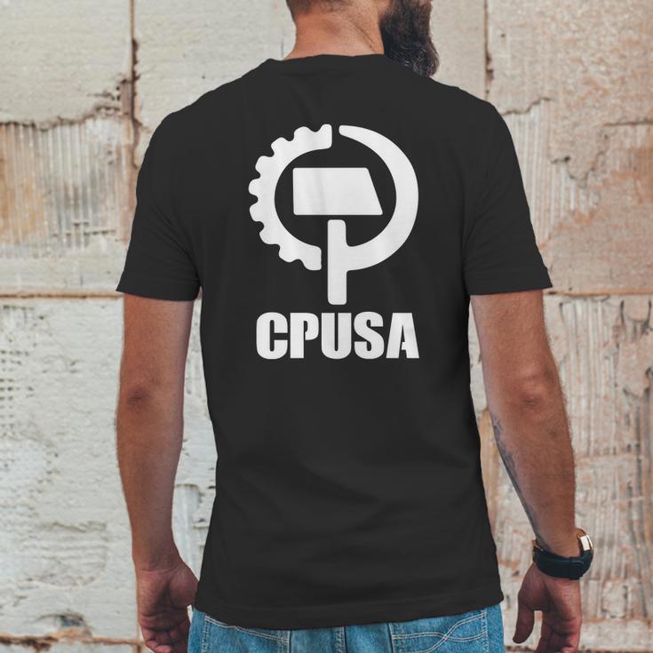 Communist Party Cpusa With Logo Mens Back Print T-shirt Funny Gifts