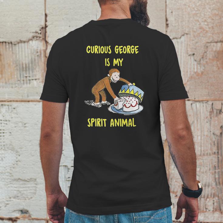 Curious George My Spirit Animal Eating Cake Mens Back Print T-shirt Funny Gifts