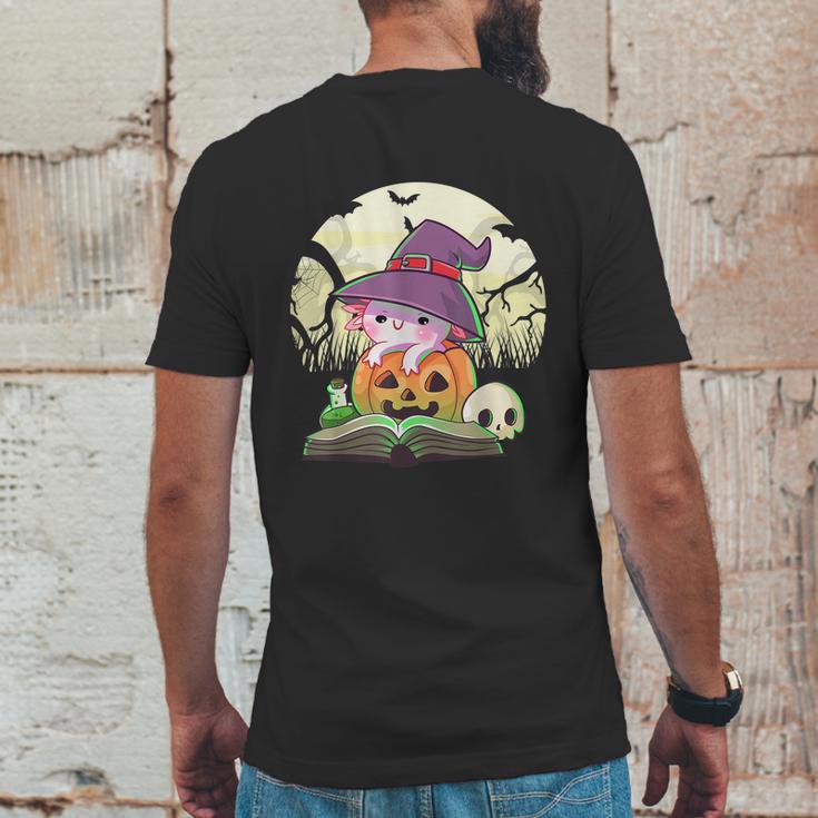 Cute Axolotl Halloween Costume Pumpkin Pastel Goth Graphic Design Printed Casual Daily Basic Mens Back Print T-shirt Funny Gifts