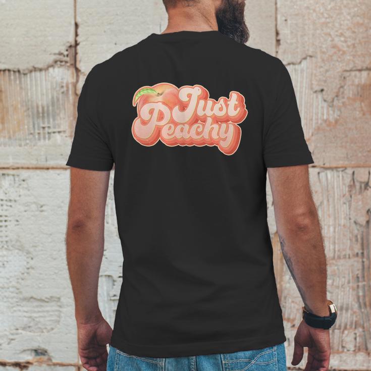 Cute Retro Vintage Just Peachy Mens Back Print T-shirt Funny Gifts