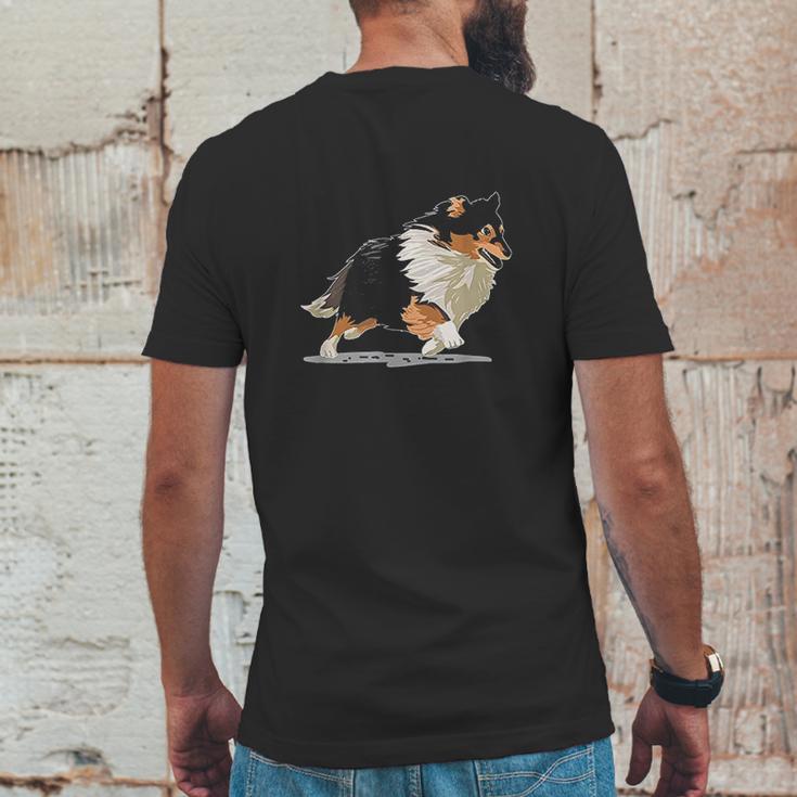 Cute Sheltie Shetland Sheepdog Mens Back Print T-shirt Funny Gifts