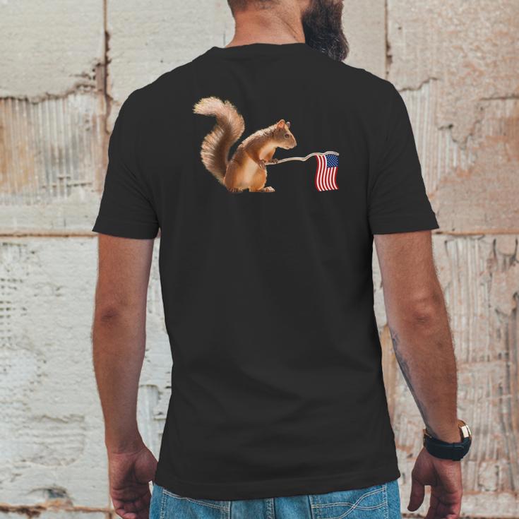 Cute Squirrel Usa Flag World War Champs July 4Th Mens Back Print T-shirt Funny Gifts