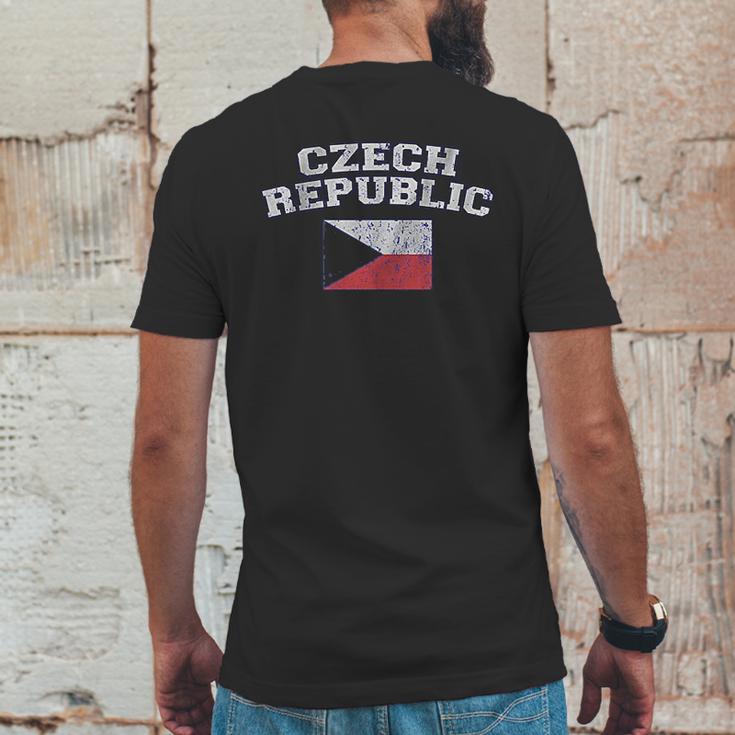 Czech Republic Flag Mens Back Print T-shirt Funny Gifts