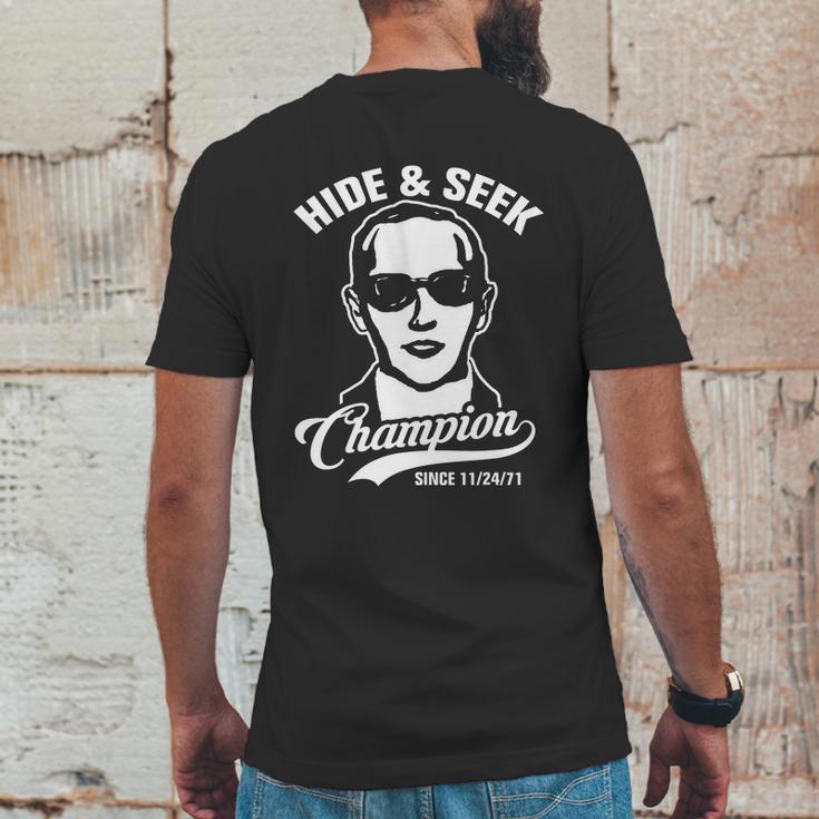 D B Cooper Robber Thief Parachute Hike And Seek Champion Since Mens Back Print T-shirt Funny Gifts