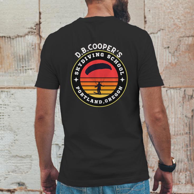 D B Cooper Robber Thief Parachute Skydiving School Portland Oregon Retro Mens Back Print T-shirt Funny Gifts