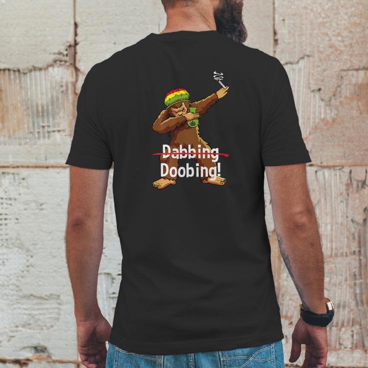 Dabbing Bigfoot Tee Shirt Smoking Cannabis Mens Back Print T-shirt Funny Gifts