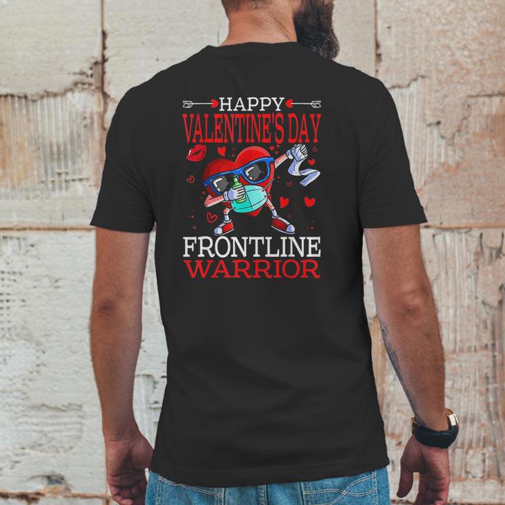 Dabbing Heart Masked Happy Valentines Day Frontline Warrior Mens Back Print T-shirt Funny Gifts