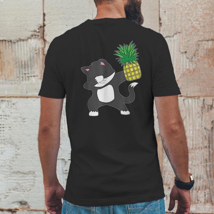 Dabbing Kitty Cat Pineapple Aloha Beach Hawaiian Dance Mens Back Print T-shirt Funny Gifts