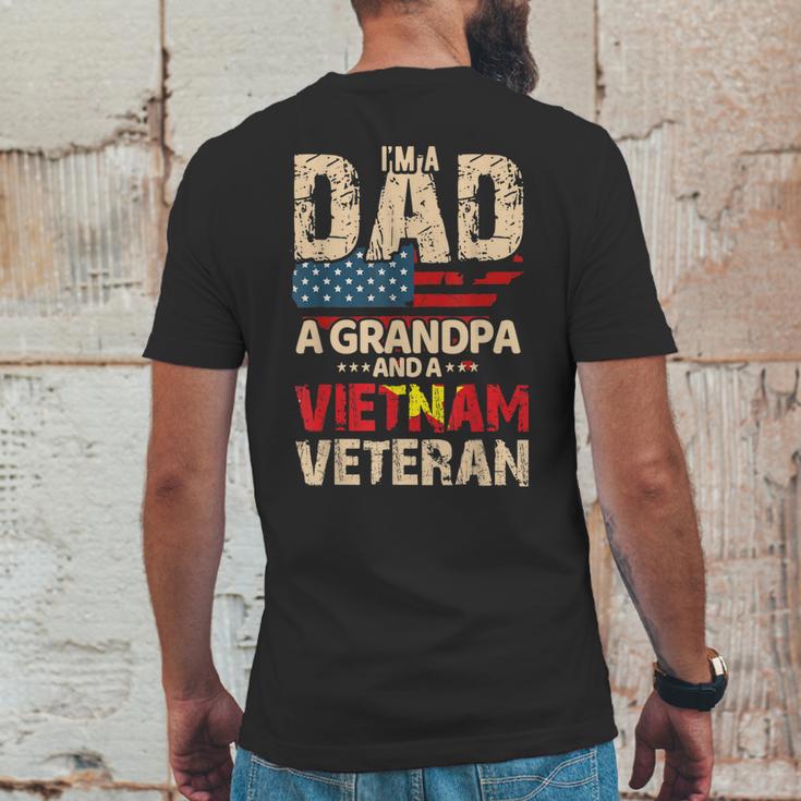 Mens Dad Grandpa Husband Us Flag Vietnam Veteran Father Day Mens Back Print T-shirt Funny Gifts