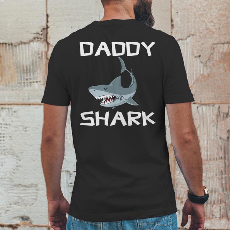 Daddy Gift Daddy Shark Mens Back Print T-shirt Funny Gifts