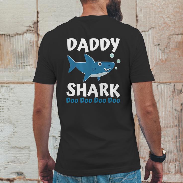 Daddy Shark Doo Doo Long Sleeve Family Shark Mens Back Print T-shirt Funny Gifts