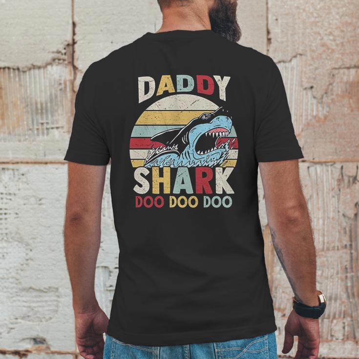 Daddy Shark Family Time Dad Birthday Gifts Mens Back Print T-shirt Funny Gifts