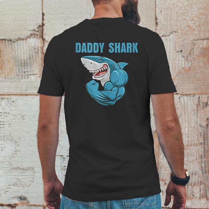 Daddy Shark Funny Gym Mens Back Print T-shirt Funny Gifts