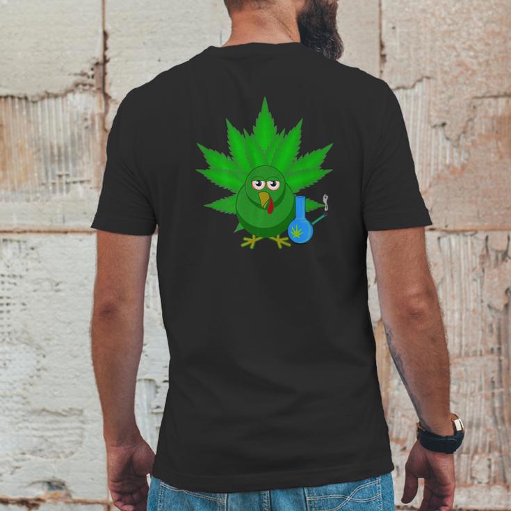 Danksgiving Thanksgiving Turkey Weed Cannabis Pot 420 Mens Back Print T-shirt Funny Gifts