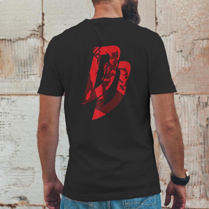 Daredevil Logo Mens Back Print T-shirt Funny Gifts