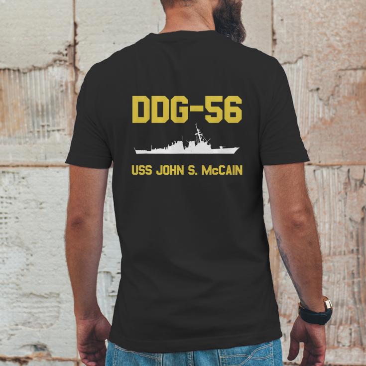 Ddg 56 Uss John S Mccain Shirt Mens Back Print T-shirt Funny Gifts