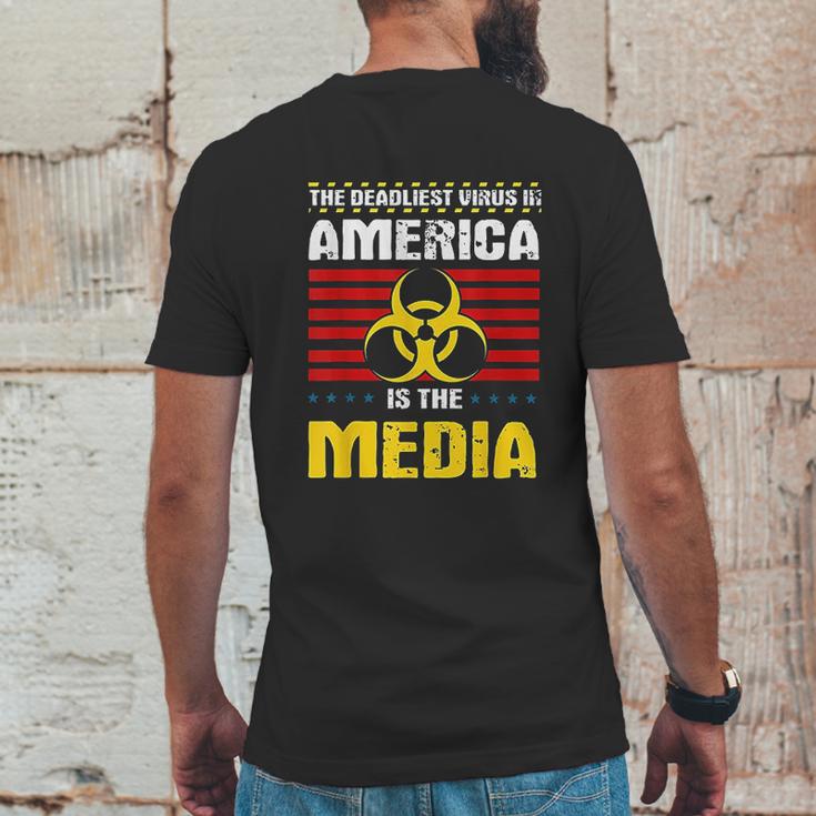 Deadliest In America Is The Media Toxic Fake News Mens Back Print T-shirt Funny Gifts