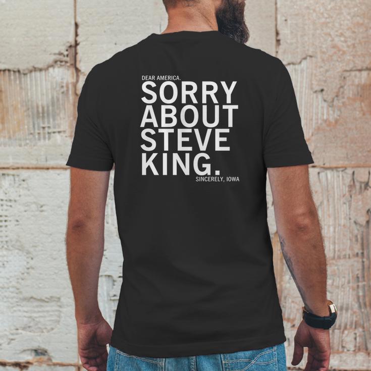 Dear America Sorry About Steve King Mens Back Print T-shirt Funny Gifts