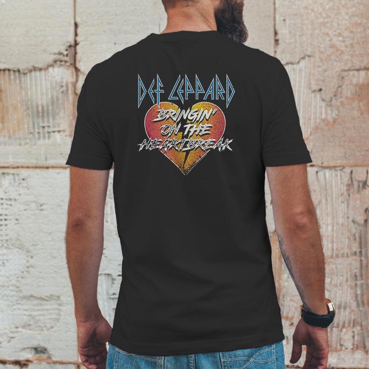 Def Leppard 1977 English Rock Band Bringin Heartbreak Black Mens Back Print T-shirt Funny Gifts