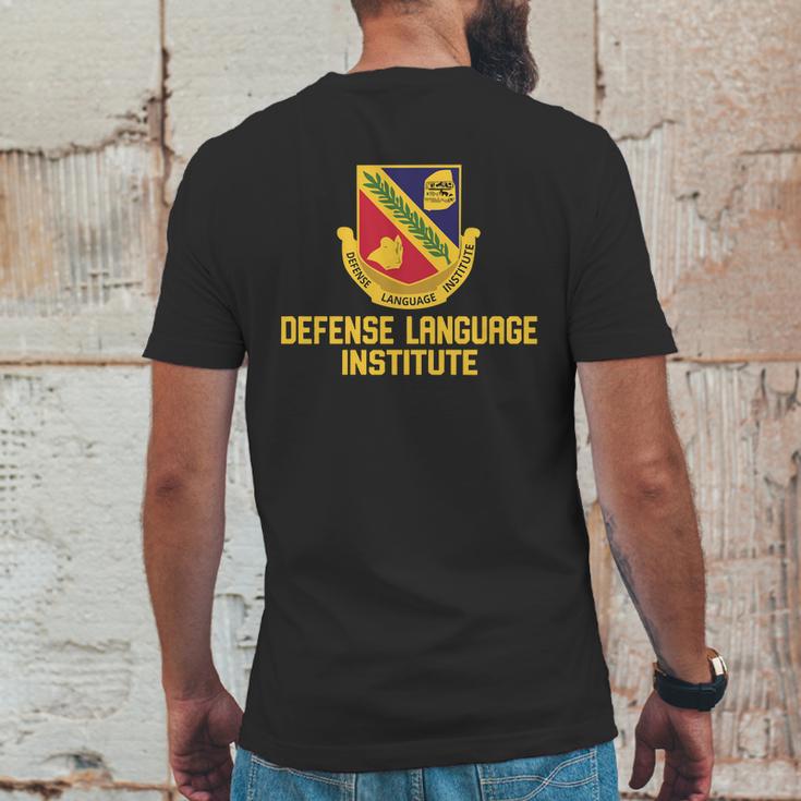 Defense Language Institute Mens Back Print T-shirt Funny Gifts