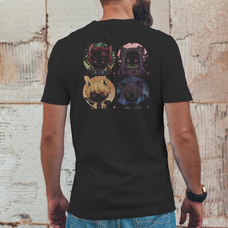 Demon Slayer Characters Mens Back Print T-shirt Funny Gifts